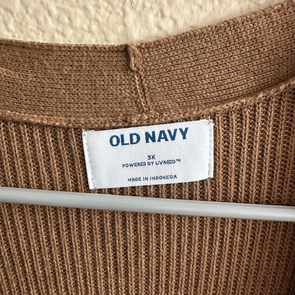 Old Navy Tan Open-Front Cardigan - Picture 4 of 4